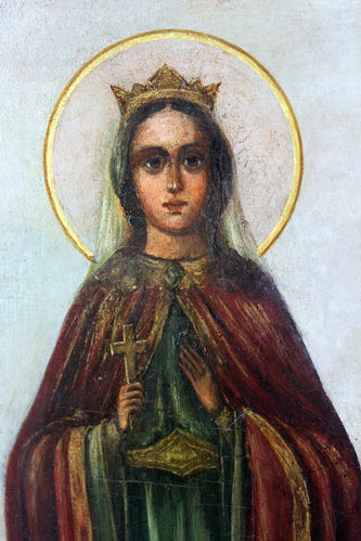 Старинная икона "Ирина - Святая великомученица " - фото 2