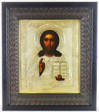 Антикварная икона "Господь Вседержитель"