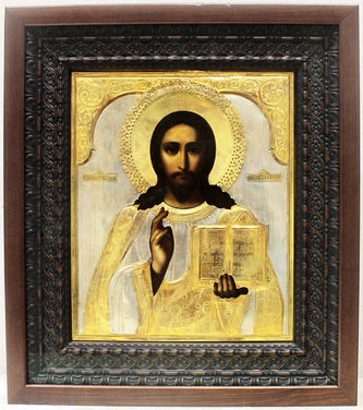 Старинная икона "Господь Вседержитель" - фото 4