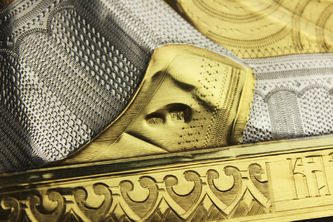 Венчальная пара иконы антикварные - "Господь Вседержитель" и Божья Матерь "Казанская" - фото 4