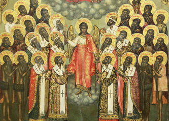 Редкая старинная икона "Собор Ангела Хранителя" - фото 2