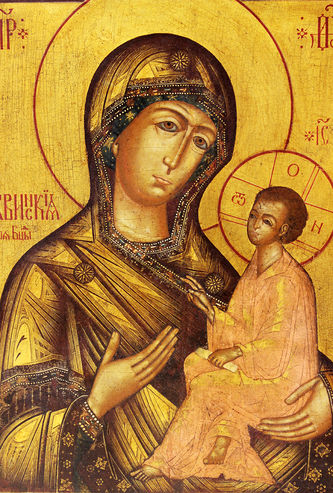 Старинная невьянская икона Божья Матерь "Тихвинская" - фото 2