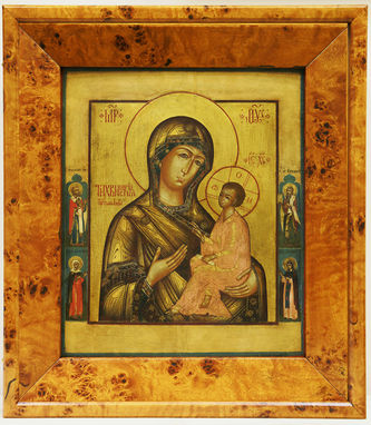 Старинная невьянская икона Божья Матерь "Тихвинская" - фото 5