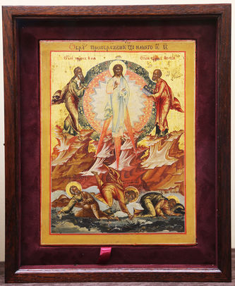 Старинная икона "Преображение Господне" - фото 4