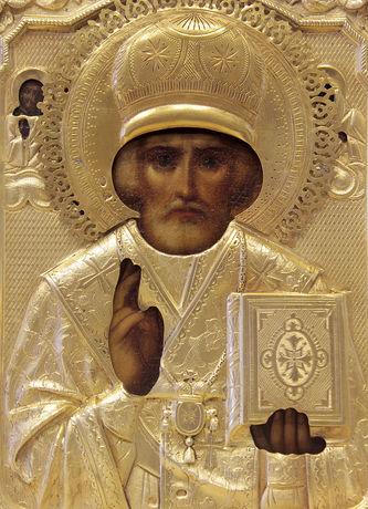 Фабрика Галкиных Семена и Петра
Антикварная икона "Святитель Николай Чудотворец" - фото 2