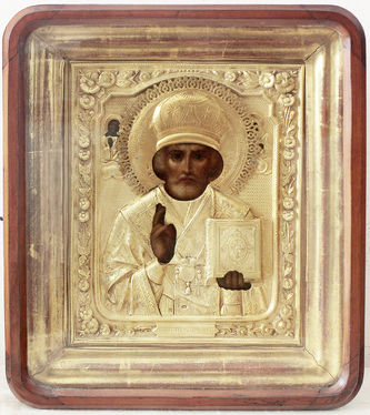 Фабрика Галкиных Семена и Петра
Антикварная икона "Святитель Николай Чудотворец" - фото 3