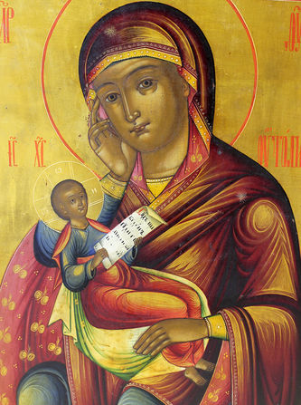 Старинная икона Божьей Матери "Утоли мои болезни" - фото 2