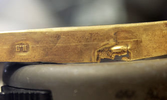 Старинная икона Богоматерь "Тихвинская" в серебряном окладе - фото 4