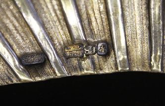 Мастер Фетисов М.Н.
Антикварная икона "Спас Нерукотворный (Спас на убрусе)" в серебряном окладе - фото 5