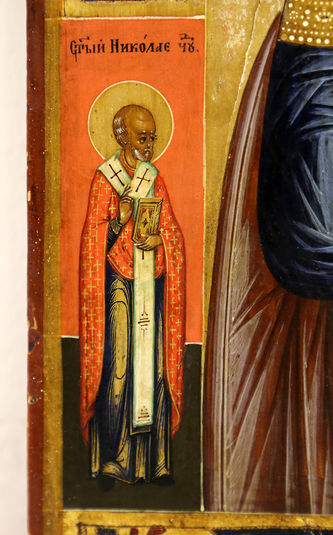 Антикварная икона Бо­жья Ма­те­рь «Зна­ме­ние» Аба­лак­ская - фото 4