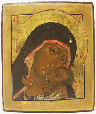 Старинная икона "Богоматерь Касперовская"