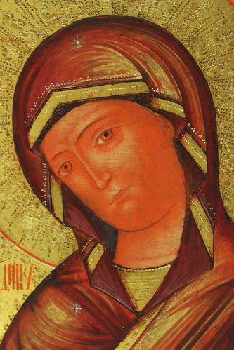 Старинная икона Божией Матери "Огневидная" - фото 2