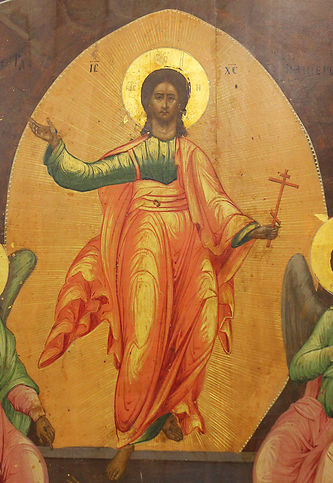 Старинная икона "Воскресение Господа Нашего Иисуса Христа" - фото 2