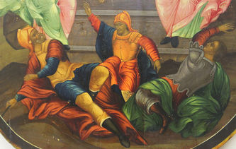 Старинная икона "Воскресение Господа Нашего Иисуса Христа" - фото 3