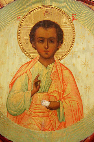 Старинная икона Божьей Матери "Знамение" - фото 3