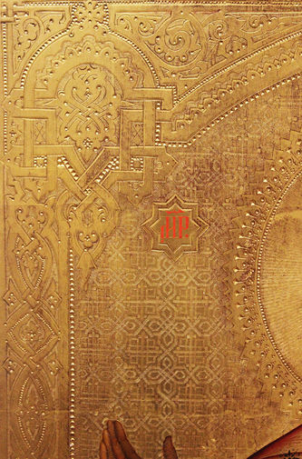 Старинная икона Божьей Матери "Знамение" - фото 4