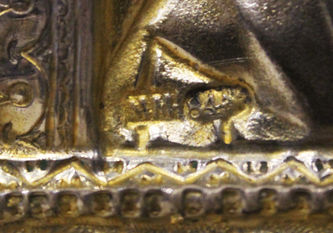 Старинная икона Богоматери "Споручница грешных" в окладе - фото 5