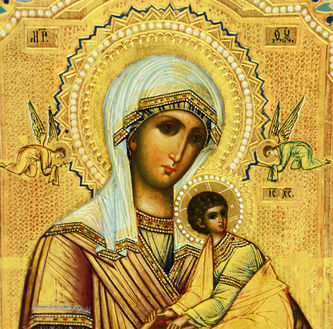 Старинная икона "Страстная Пресвятая Богородица" - фото 2