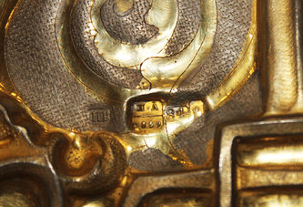 Старинная икона "Богоматерь Казанская" в окладе в русско-византийском стиле - фото 5