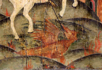 Старинная икона "Святой мученик Георгий Победоносец" - фото 4