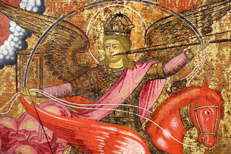 Антикварная икона "Архангел Михаил - грозных сил воевода" - фото 2