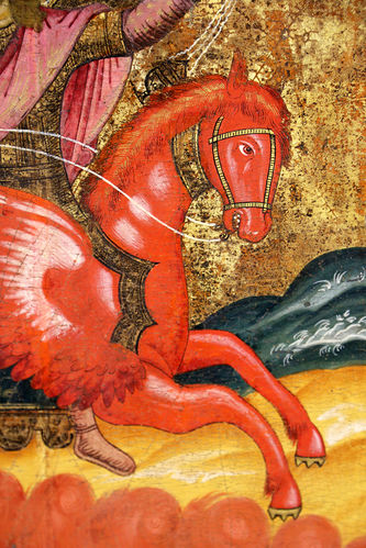 Антикварная икона "Архангел Михаил - грозных сил воевода" - фото 3