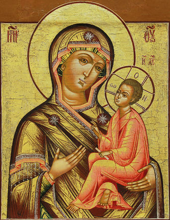 Старинная икона "Богоматерь Тихвинская" - фото 2