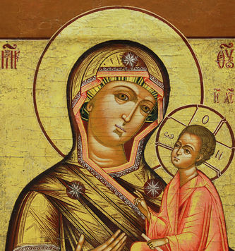 Старинная икона "Богоматерь Тихвинская" - фото 3