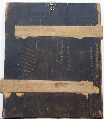 Старинная икона "Богоматерь Смоленская" в окладе с предстоящими - фото 3