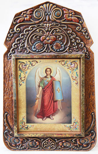 Старинная икона "Архистратиг Михаил"