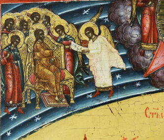 Редкая старинная икона "Святой Ангел Хранитель со сценами жития" - фото 4