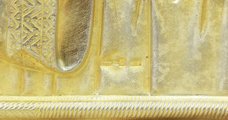 Старинная икона "Святой великомученик целитель Пантелеймон" в серебряном окладе - фото 4