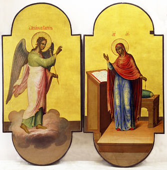 Старинные парные иконы «Благовещение»