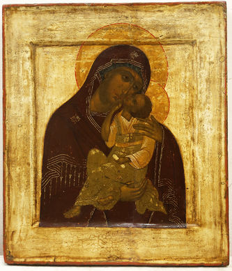 Старинная редкая икона "Богоматерь Яхромская"