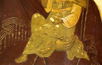 Старинная редкая икона "Богоматерь Яхромская" - фото 3