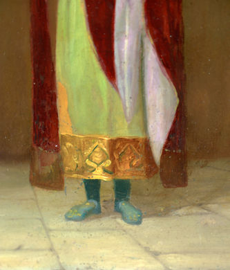 Антикварная икона на цинке "Святой Владимир, Великий князь Киевский" в стиле модерн - фото 3