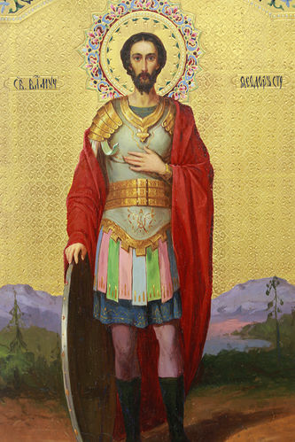 Старинная икона "Фёдор Стратилат" - фото 2