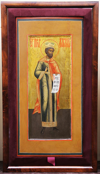 Старинная икона "Святой пророк Давид" - фото 5