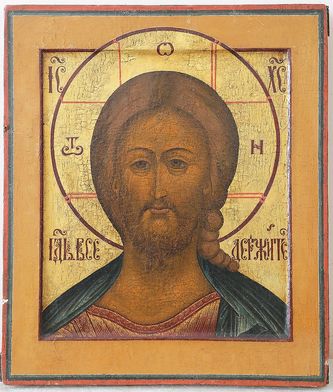 Серебряного дела мастер Егор Петров
Старинная икона "Спас Оплечный" в окладе - фото 3