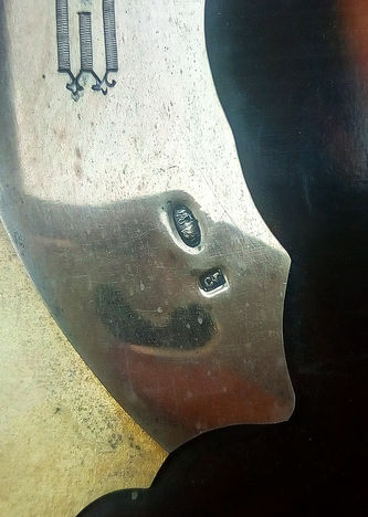 Фабрика Семена и Петра Галкиных
Старинная икона в стиле модерн "Господь Вседержитель" в серебряном окладе - фото 5