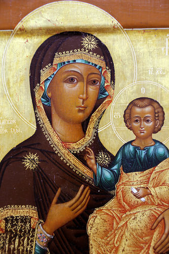 Старинная икона Божьей Матери "Смоленская" - фото 2