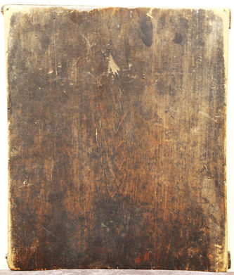 Старинная икона "Иоанн Креститель с избранными святыми" в серебряном окладе - фото 5