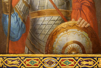 Старинная икона "Георгий Победоносец" - фото 3