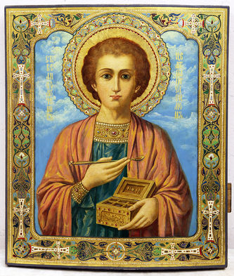 Иконописная мастерская В.И.Миронова
Старинная икона "Святой целитель Пантелеймон" - фото 2