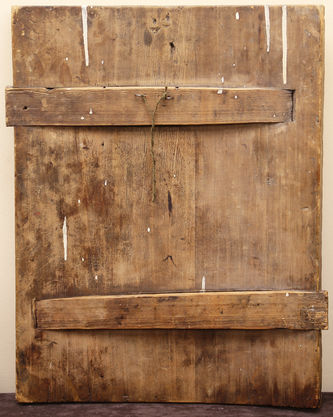 Старинная икона "Воздвижение Креста. Святые царица Елена и император Константин" в окладе - фото 4