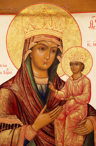 Старинная икона "Богоматерь Руденская (Рудненская)" - фото 2