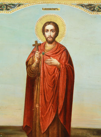 Старинная икона "Святой мученик Виктор Дамасский" - фото 2