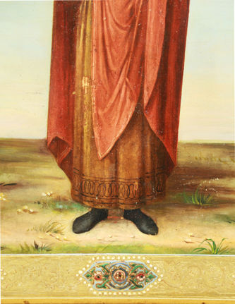 Старинная икона "Святой мученик Виктор Дамасский" - фото 3