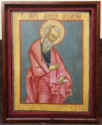 Старинная икона "Апостол Андрей Первозванный" - фото 4