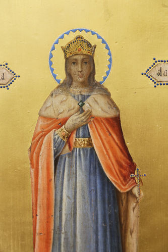 Старинная икона "Святая мученица царица Александра" на золотом фоне - фото 2